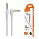 Кабель mini jack 3,5 на 3,5 HOCO Elbow Design Space Saving (1m). Grey - изображение 4