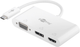 Adapter Goobay USB-C do HDMI/VGA/DisplayPort Multiport White (4040849524127) - obraz 1