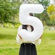 Кулька цифра 5 фольгована 32 дюйма білий - зображення 3