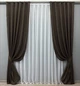 Комплект готових штор VR-Textil Льон Мішковина № 107ш Венге 100х270 см 2 шт (31-111) - зображення 2