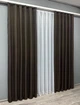 Комплект готових штор VR-Textil Льон Мішковина № 107ш Венге 100х270 см 2 шт (31-111) - зображення 4