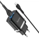 Блок - адаптер питания с подсветкой HOCO N1 Ardent charger set набор с кабелем Lightning черный - изображение 3