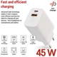 Зарядное устройство Emos V04G45 1xUSB, 1xUSB-C GAN PD 45W 220V - изображение 3