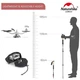 Палки для треккинга Naturehike NH20DS003, 135 см, карбоновые, черные - изображение 3