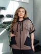 Прогулянковий костюм з бриджами VOUGE Код ВІРМ- 115 чорний\бежевий 48-50 - изображение 2