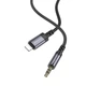 Аудиокабель BOROFONE BL24 Graceful digital audio conversion cable Lightning to mini jack 3.5mm 1m Metal Grey (6941991118975) - изображение 4