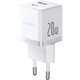 Зарядное устройство Baseus Palm 20W с двумя портами USB и Type-C PD3.0 QC3.0 белый - изображение 1