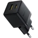 Зарядка Baseus Palm 30Вт, черная, двойной порт USB-A/USB-C, быстрое питание - изображение 4