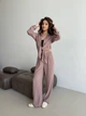 Костюм женский рубашка и брюки K&ML 573 L - XL ( 48 - 50 ) темно - бежевый ( 573 - 05 ) - изображение 5