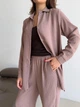 Костюм женский рубашка и брюки K&ML 573 L - XL ( 48 - 50 ) темно - бежевый ( 573 - 05 ) - изображение 10