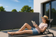 Osłona balkonowa ModernHome by Multistore z okuciami 100 x 700 cm siatka cieniująca + elementy instalacyjne szara (BP-202 GREY) - obraz 9