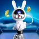 Светильник ночник Астронаут 6 в форме кролика-космонавта с эффектом звездного неба и пультом - изображение 2