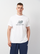 Футболка бавовняна довга чоловіча New Balance Stacked Logo MT41502 L Біла (196941811338) - зображення 1