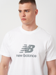 T-shirt męski bawełniany New Balance Stacked Logo MT41502 S Biały (196941811352) - obraz 4