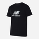 T-shirt męski bawełniany New Balance Stacked Logo MT41502 L Czarny (196941811031) - obraz 5