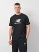 T-shirt męski bawełniany New Balance Stacked Logo MT41502 2XL Czarny (196941811086) - obraz 1