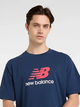T-shirt męski bawełniany New Balance Athletics Logo MT51500 L Granatowy (197967256653) - obraz 4