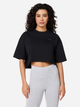 T-shirt damski bawełniany oversize New Balance Logo Relaxed WT43536 XS Czarny (197376701379) - obraz 1
