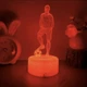 3D светильник ночник футболист разноцветный / лампа подарок для футболиста - изображение 4