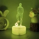 3D светильник ночник футболист разноцветный / лампа подарок для футболиста - изображение 6