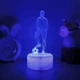 3D светильник ночник футболист разноцветный / лампа подарок для футболиста - изображение 7
