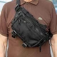 Нагрудная сумка бананка через плечо мужская черная тканевая TAC-3 Black поясная - изображение 13
