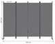 Składany parawan ogrodowy ModernHome by Multistore 4-panelowy 167 x 216 cm szary (AW-022/4TLG GREY) - obraz 8