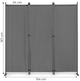 Składany parawan ogrodowy ModernHome by Multistore 3-panelowy 167 x 164 cm szary (AW-022/3TLG GREY) - obraz 8