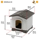 Пластиковая будка с откидной боковиной для маленьких собак DOGVILLA 50 - изображение 2