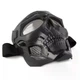 Маска з черепом Skull Mask під шолом для страйкболу Full Face Airsoft Black - зображення 3