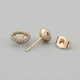 Сережки з кристалами Swarovski 53412 розмір 10х10 мм колір сапфіровий вага 2.5 г позолота 18К - зображення 2