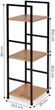 Regał ModernHome by Multistore drewniany 3 półki loft (CWJ302480L WILD OAK) - obraz 8