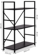 Стелаж ModernHome by Multistore дерев'яний 3 полиці лофт чорний (CWJ602480LG BLACK) - зображення 6