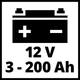 Автомобильное зарядное устройство для аккумулятора Einhell CE-BC 10 M : 12V, 3-200 Ah (1002245) - изображение 3