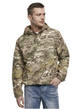 Анорак тактический Brandit Windbreaker мультикам, куртка на флисе военная, водонепроницаема теплая ветровка M - изображение 1