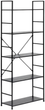 Стелаж ModernHome by Multistore дерев'яний 5 полиць лофт чорний (CWJ6024144LG BLACK) - зображення 1