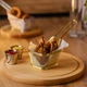 Сервировочная корзина для картофеля фри и снеков Золотой 10,5х9х5,5 см нержавеющая сталь для закусок и чипсов - изображение 4