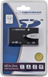 Czytnik kart Esperanza All-In-One USB 2.0 Black (5905784769950) - obraz 5