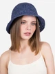 Панама женская плетеная SumWin Монмарт-Fashion LU-036-02 54-57 Синяя (ROZ6501091748) - изображение 1