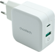 Ładowarka sieciowa Choetech GaN USB-A USB-C QC 3.0 PD 3.0 65W White (PD8002) - obraz 1