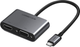 Kabel Ugreen CM162 Type-C M - HDMI+VGA Adapter with PD Silver (UGR-50505) - obraz 1