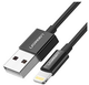 Kabel Ugreen US155 USB-A 2.0 — Lightning MFI 1 m Nickel Plated Black (90402190) - obraz 2