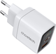 Ładowarka sieciowa Choetech USB-A USB-C PD 35W z wyświetlaczem White (PD6052-EU-WH) - obraz 2