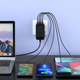 Ładowarka sieciowa Choetech 4xUSB 100W PD (2xUSB-C+2xUSB-A) charger diamond model Black (PD6028-BK) - obraz 6