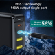 Ładowarka sieciowa Choetech PD6005 4xUSB 140W GaN (2xUSB-C+2xUSB-A) Black (PD5007-EU-WH) - obraz 6