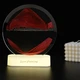 Ночник Песочная картина 3D Рамка с кварцевым песком Круглая с подсветкой Красный - изображение 4