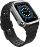 Pasek z etui Hurtel Protect Strap Band do Apple Watch 38/40/41 mm Black/Silver (9145576231593) - obraz 2
