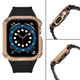 Pasek z etui Hurtel Protect Strap Band do Apple Watch 42/44/45 mm Black/Rose Gold (9145576231678) - obraz 4