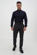 Брюки slim fit Trend Collection 1259 черно-синий 32 - изображение 3