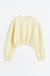 Укороченный желтый свитшот на флисе H&M для девочки 134-140 см (8-10Y) - изображение 2